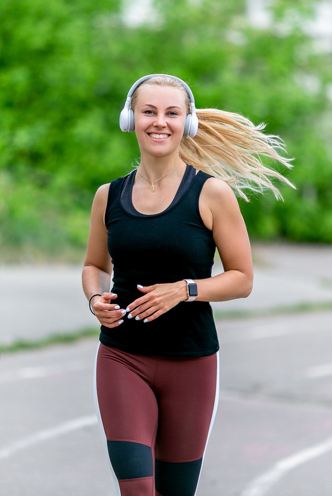 Woman enjoying a run