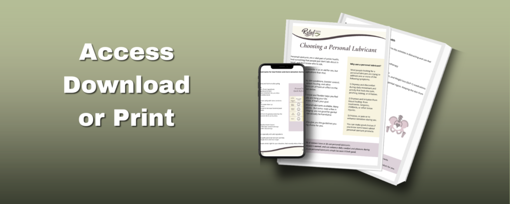 Choosing a personal Lubricant- Product display